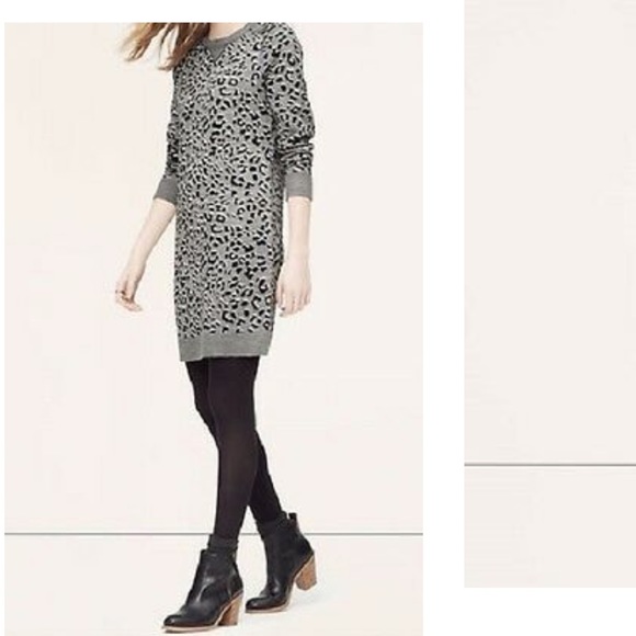 DONATING 8/1! | LOFT | leopard sweater dress - Picture 5 of 7